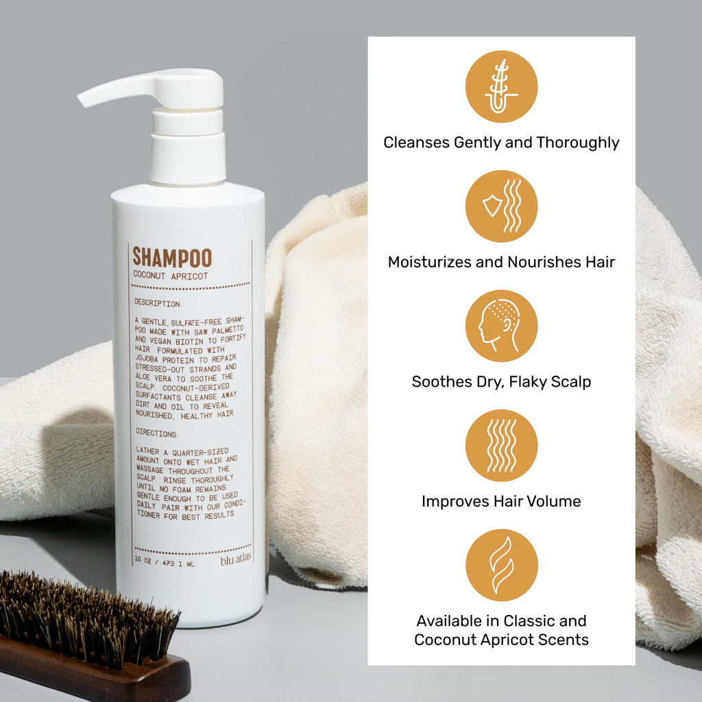 Shampoo and Conditioner Bundle Coconut Apricot 16 oz L521