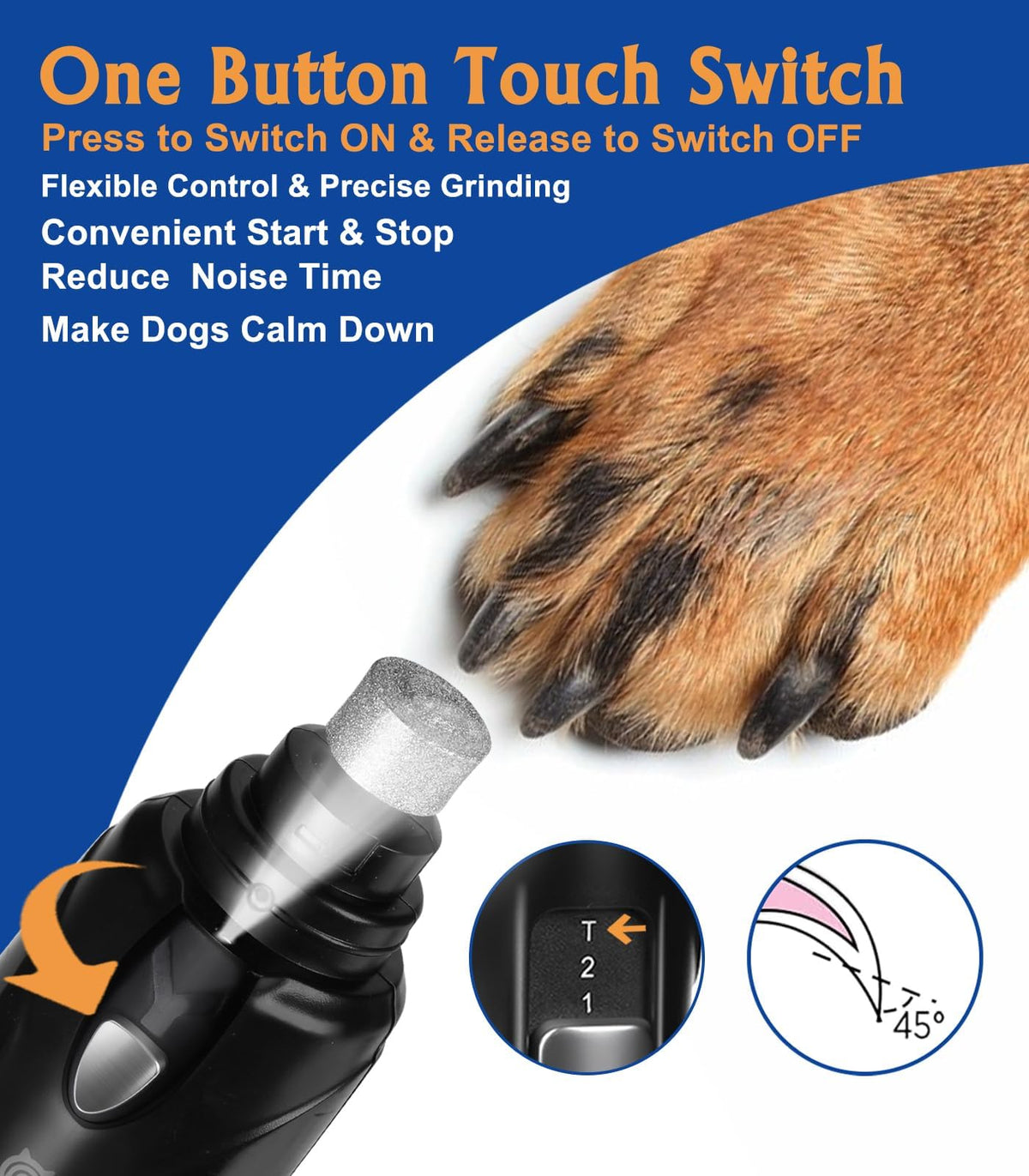 Dog Nail Grinder with LED Light V2894