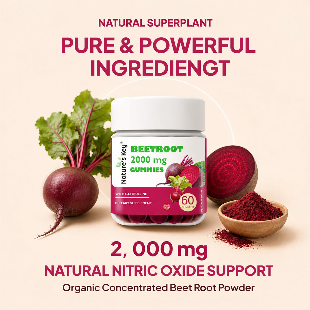 Beet Root Gummies 60 Count Vegan Non-GMO Gluten Free J7983