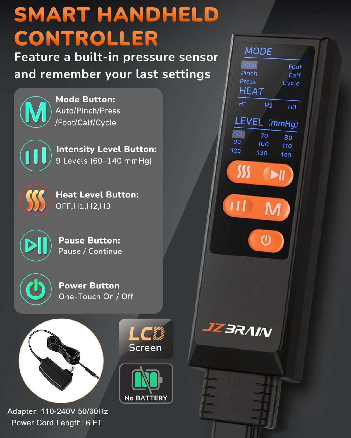 Air Compression Leg Massager with Heat V102247