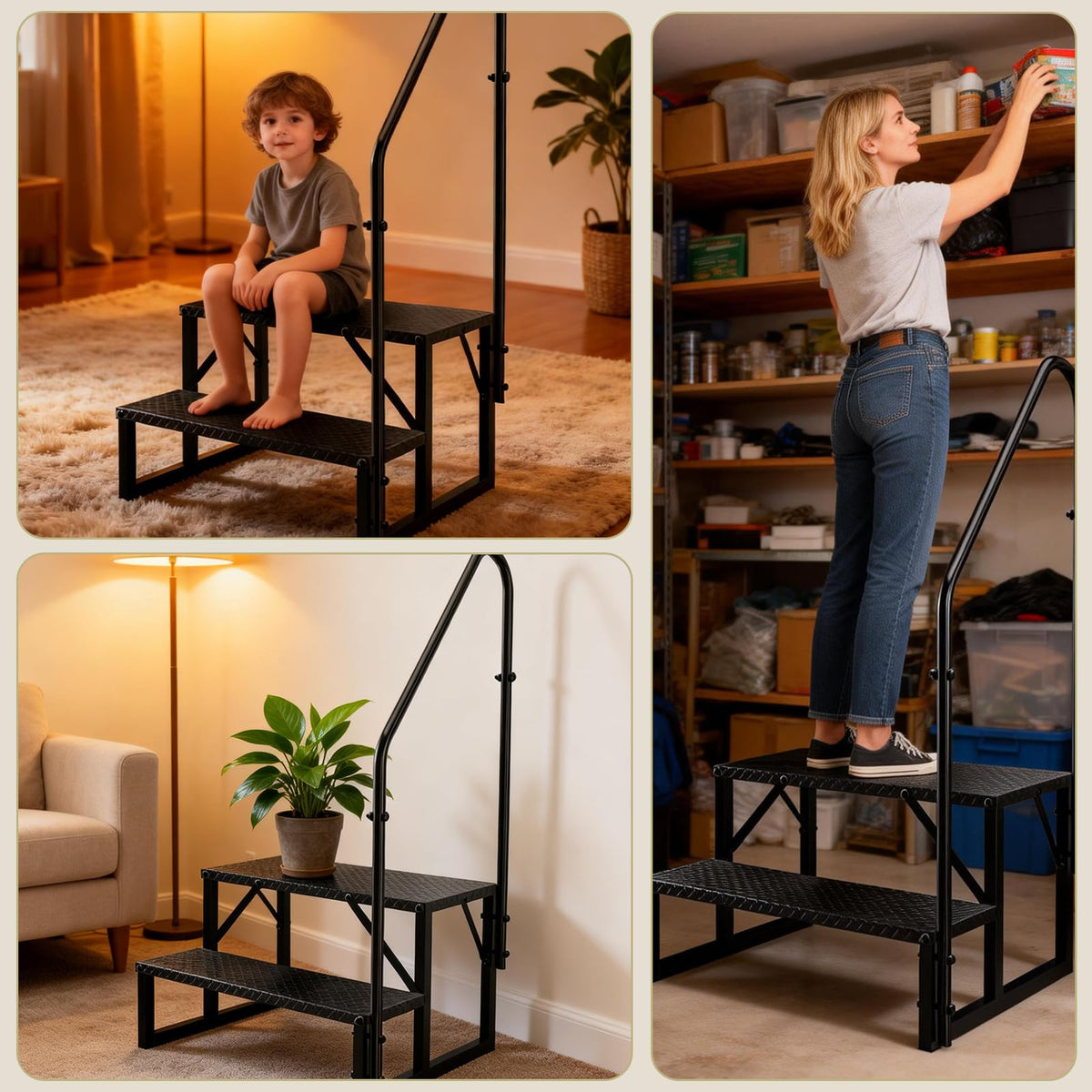 2 Step Ladder with Handrail W22047