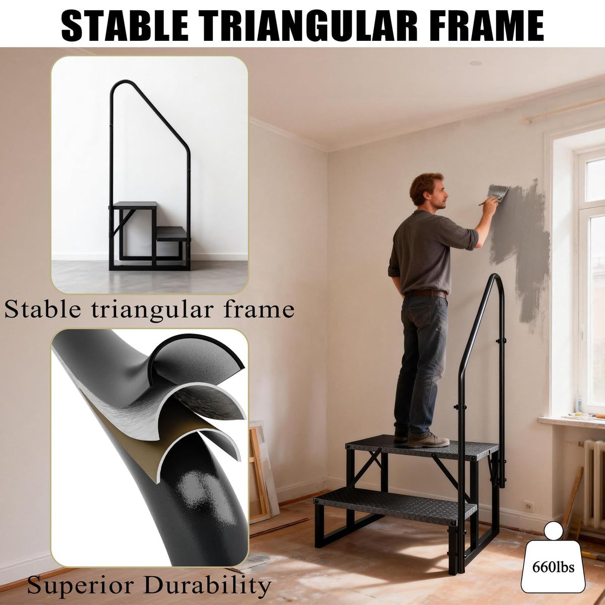 2 Step Ladder with Handrail W22047