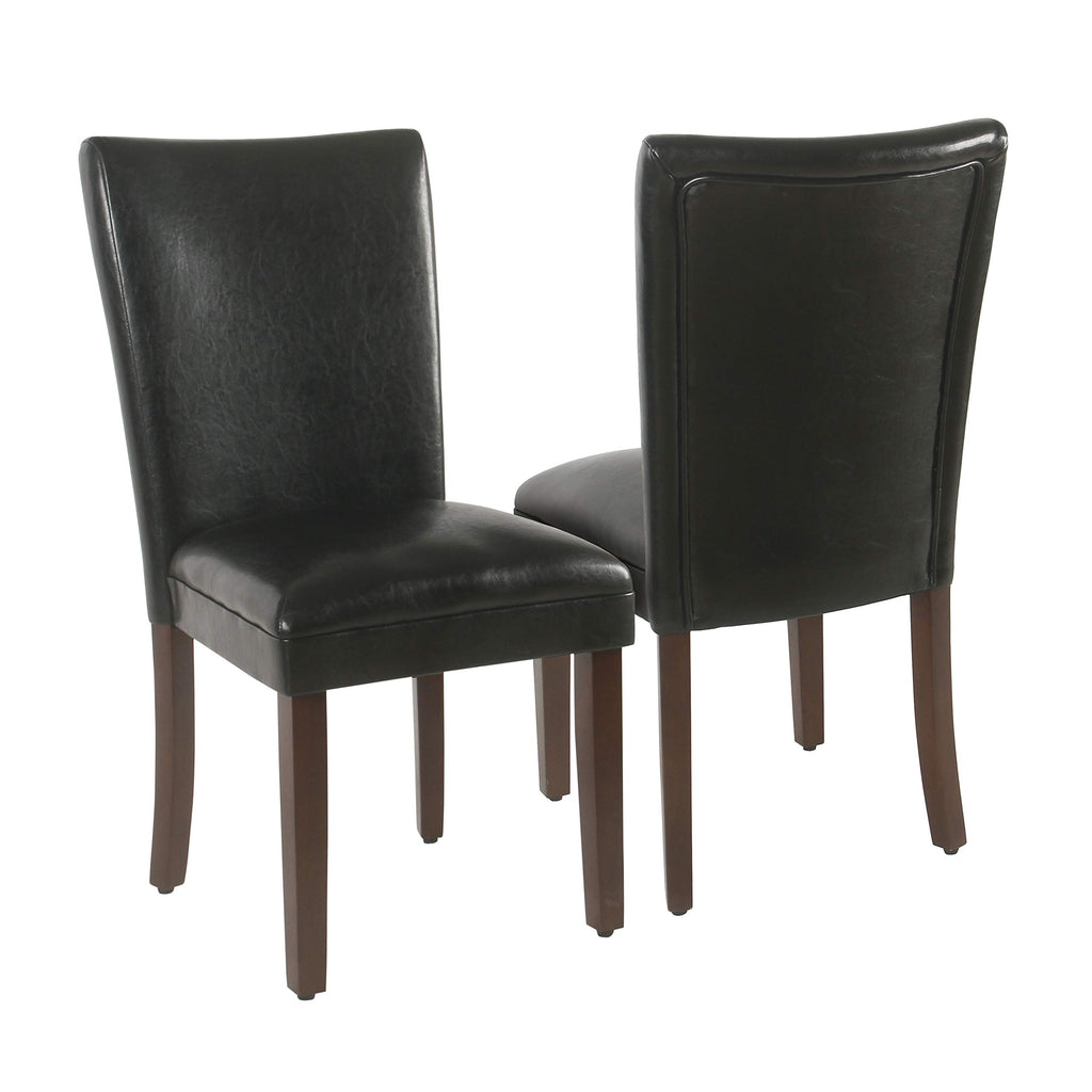 Black Faux Leather Dining Chair Set of 2 M139