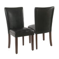 Black Faux Leather Dining Chair Set of 2 M139