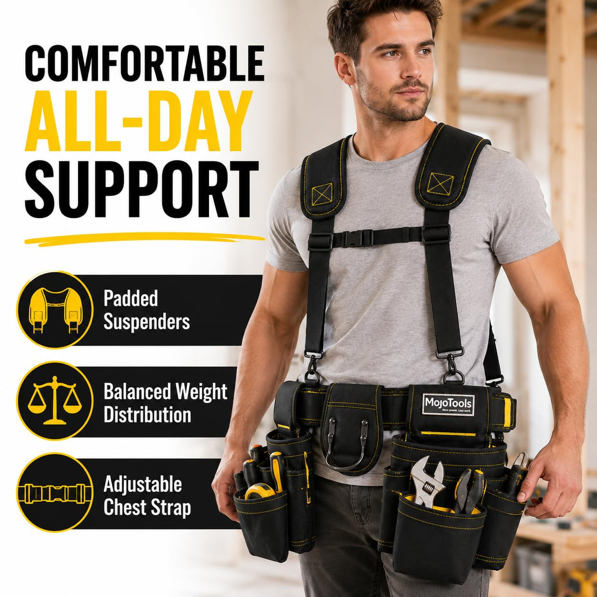 Heavy Duty Tool Belt with Suspenders C703643