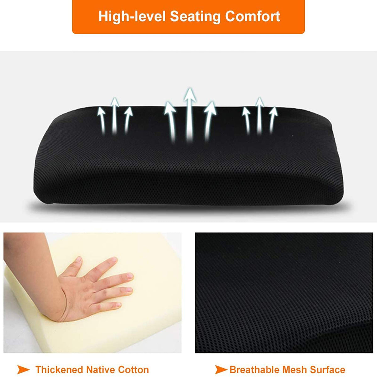 Orange Mesh Ergonomic Office Chair with Lumbar Support S605