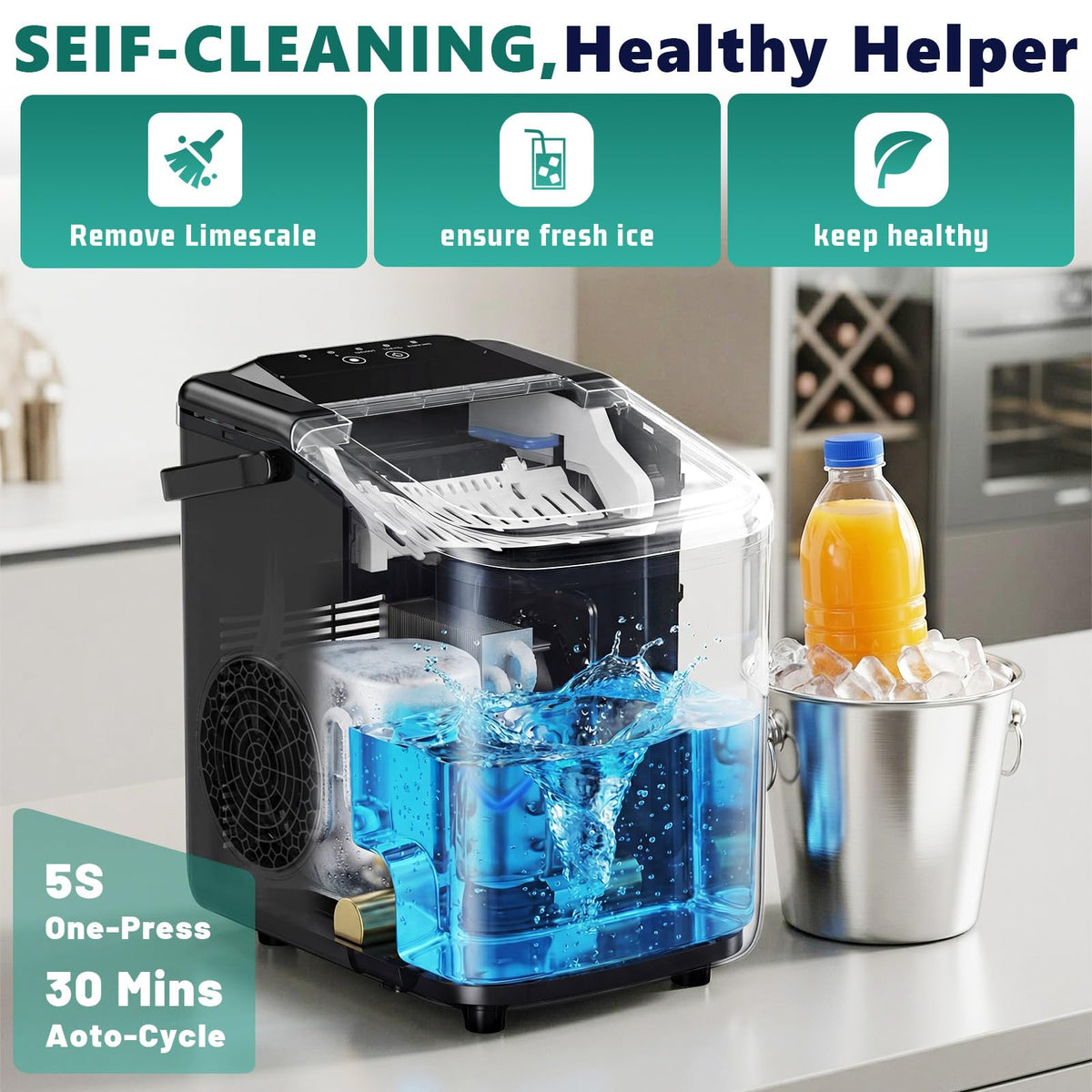 Countertop Ice Maker with Self-Cleaning M812434
