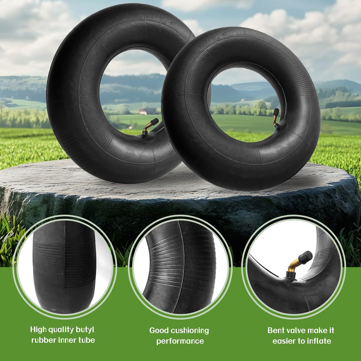 2 Pack 4.80/4.00-8 Inner Tube with Bent Valve Y62355