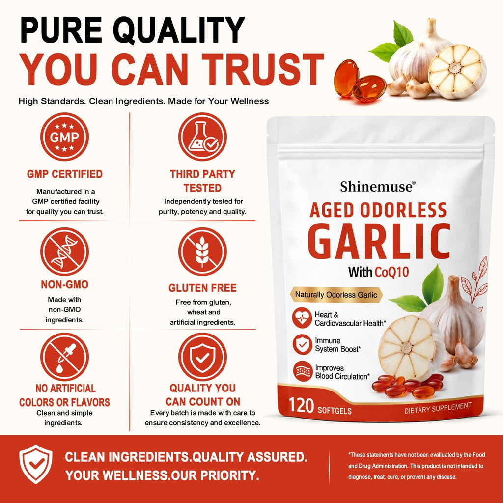 Aged Garlic Extract Softgels 1200mg with CoQ10 J22755