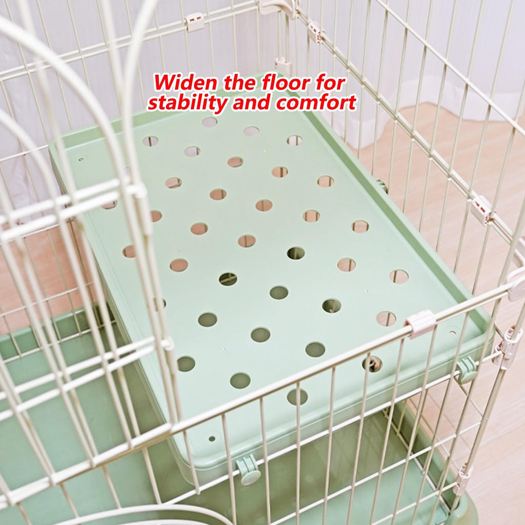 3/4-Tier Wire Cat Cage Playpen with Hammock and Platforms W9255