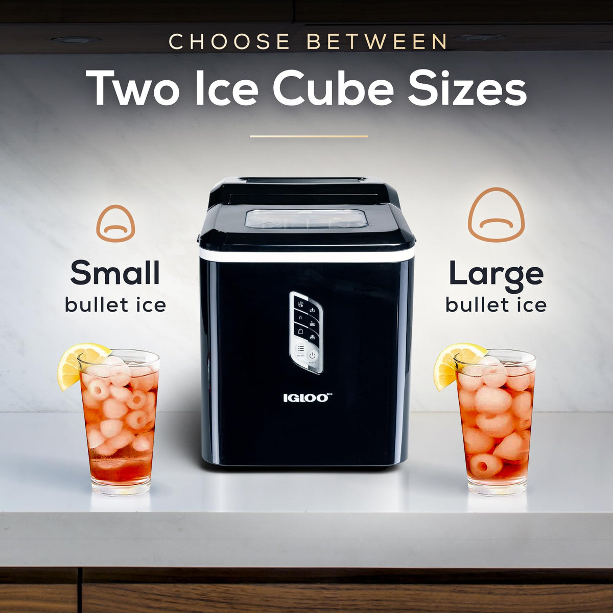 Portable Ice Maker with Scoop and LED Control Panel R729682
