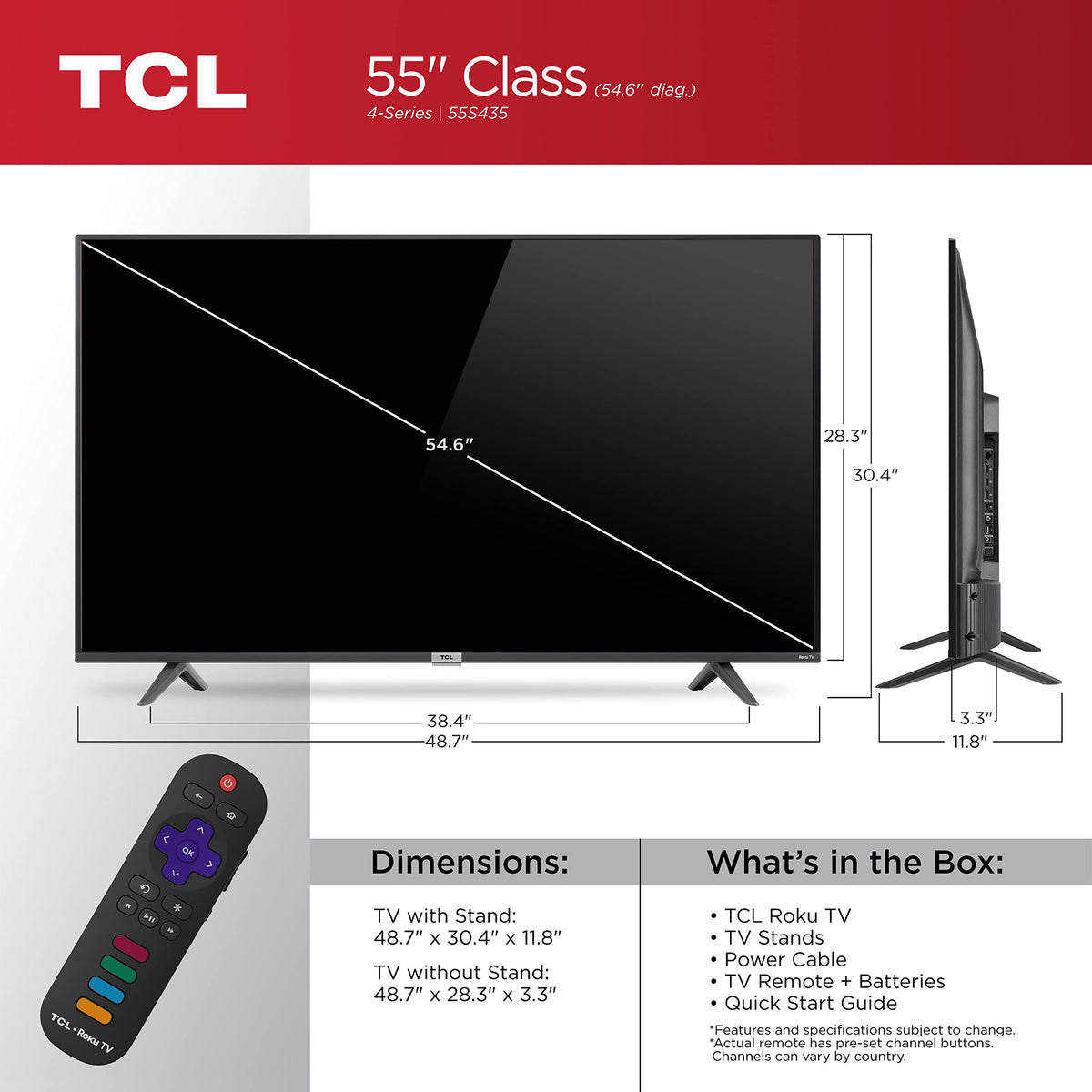 55" 4K UHD HDR Smart TV M7684