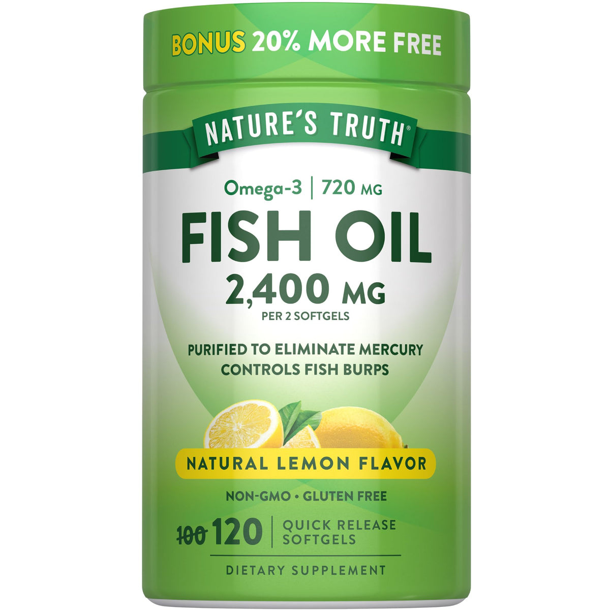 Fish Oil 2400mg 120 Softgels L45588