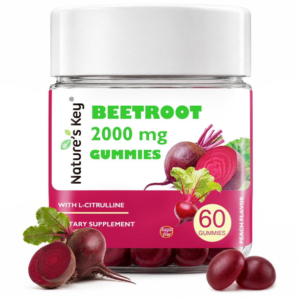 Beet Root Gummies 60 Count Vegan Non-GMO Gluten Free J7983