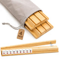 Bamboo Mahjong Racks with Pushers, Set of 4 F81285