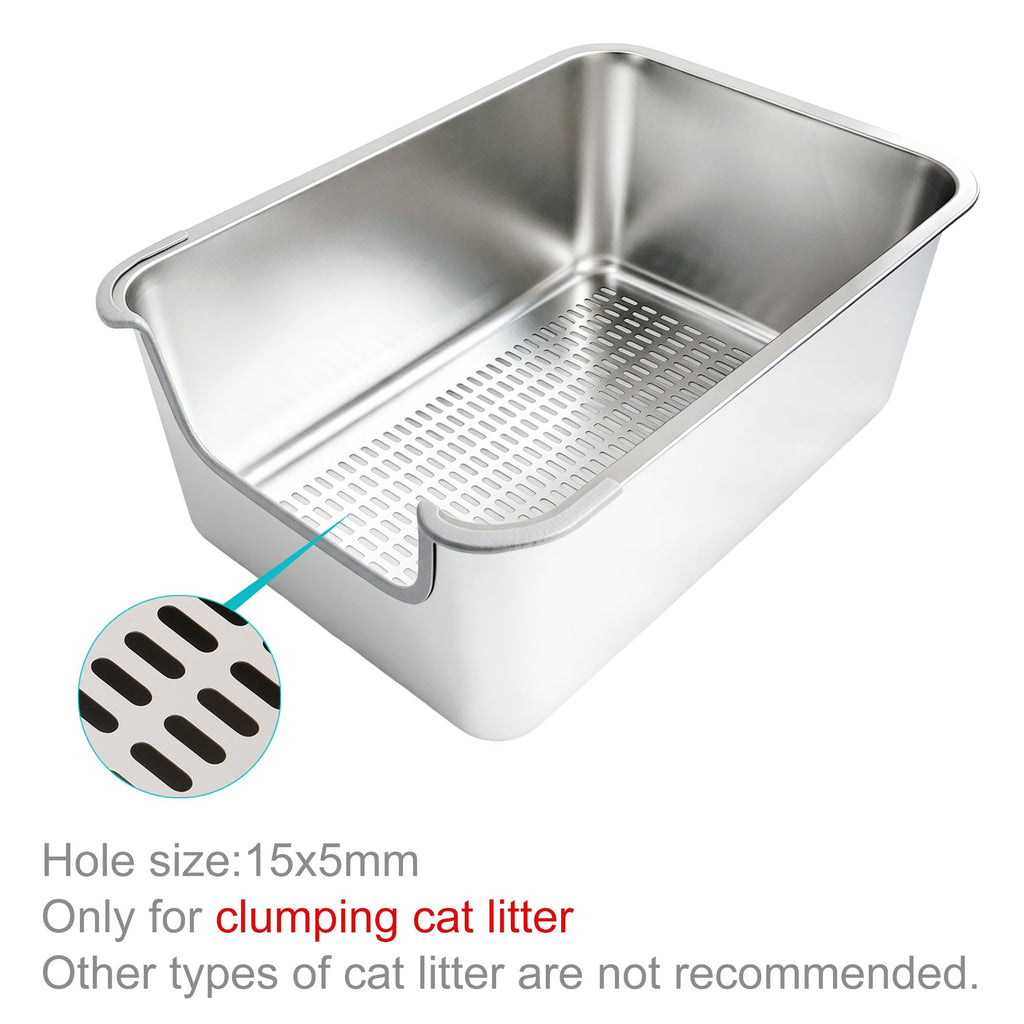 Stainless Steel Sifting Cat Litter Box H517545