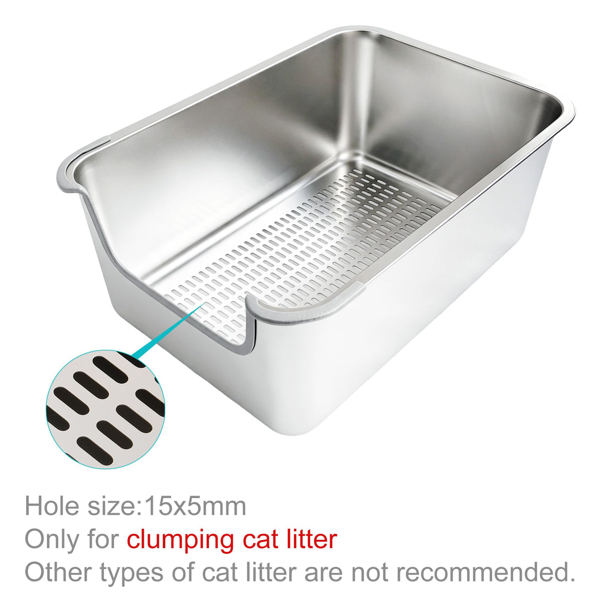 Stainless Steel Sifting Cat Litter Box H517545