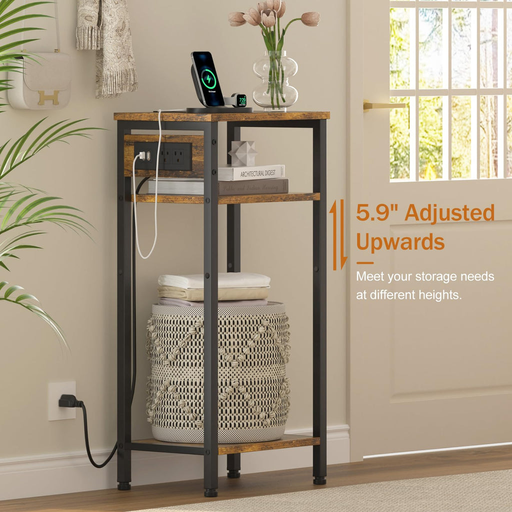 Tall End Table with Charging Station Y5598