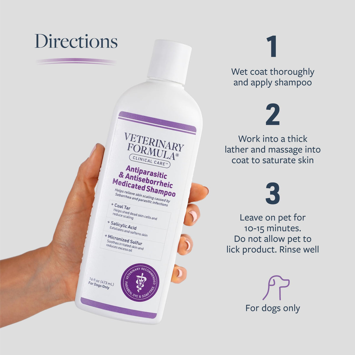 Antiparasitic & Antiseborrheic Wash, 16 oz Y30783