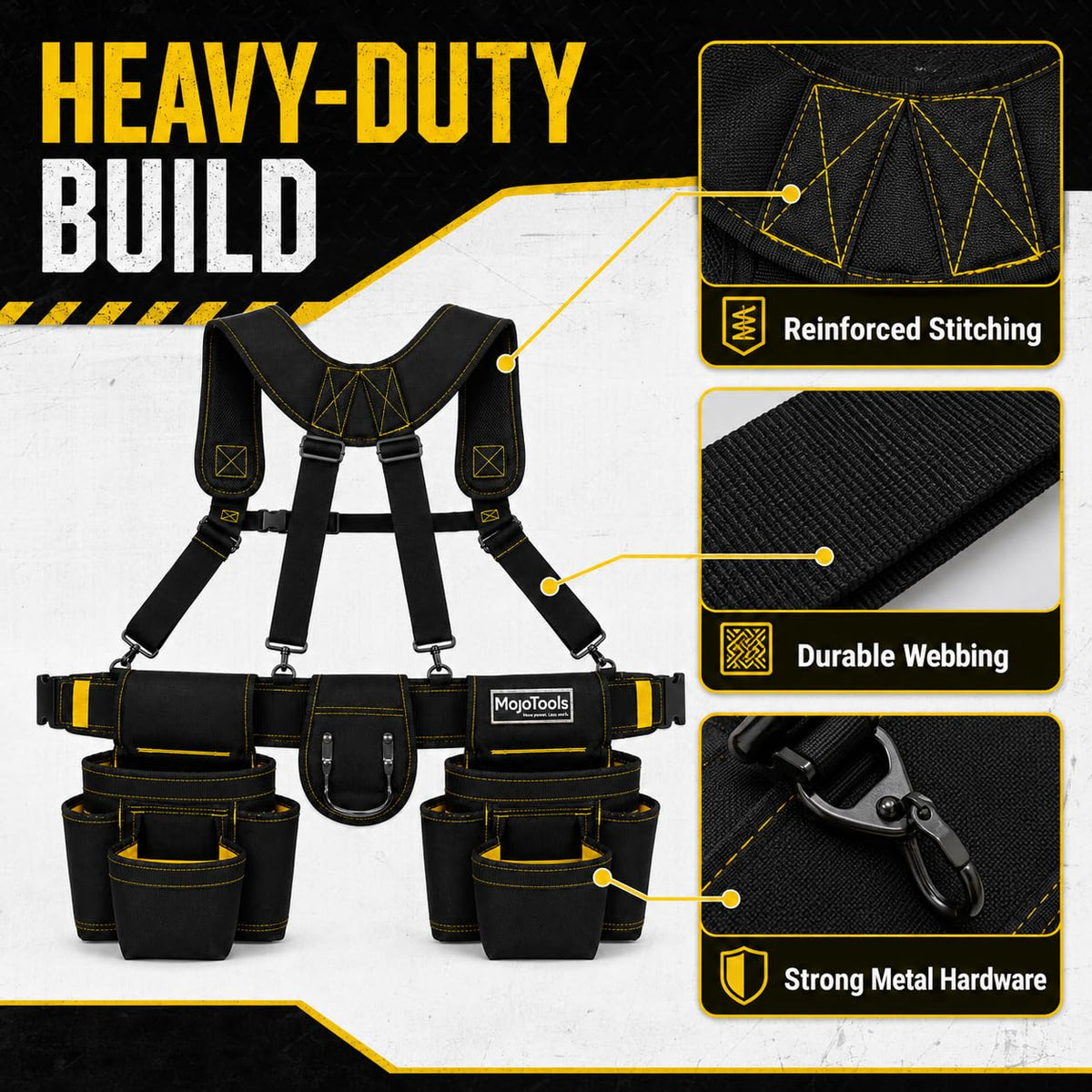 Heavy Duty Tool Belt with Suspenders C703643