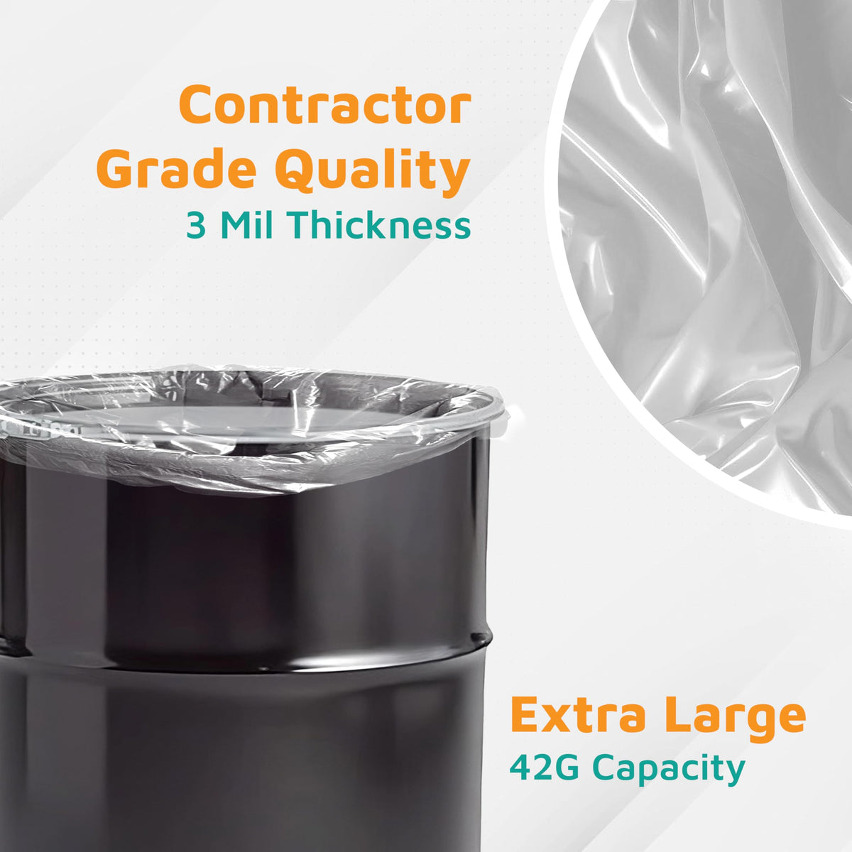 42-Gallon 3 Mil Clear Contractor Bags 50-Count T170843