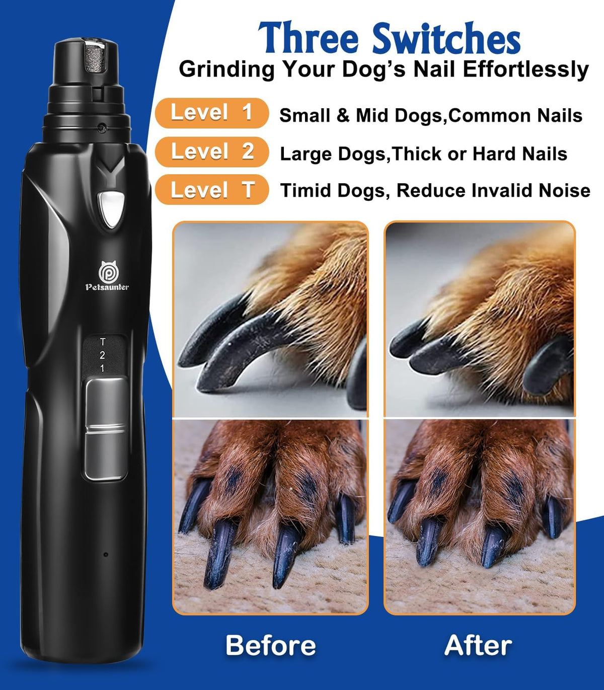 Dog Nail Grinder with LED Light V2894