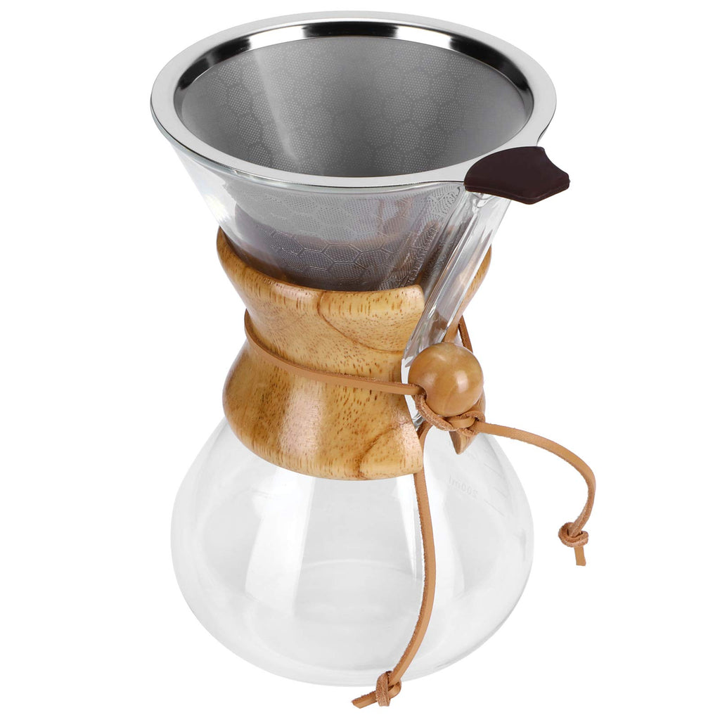 High Temp Glass Coffee Drip Pot with Reusable Filter 600ml S44858