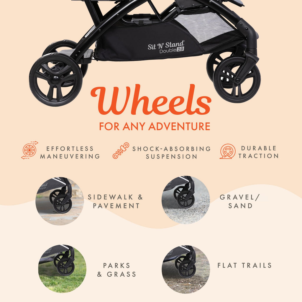 Double Stroller & 2 Car Seats Y3789