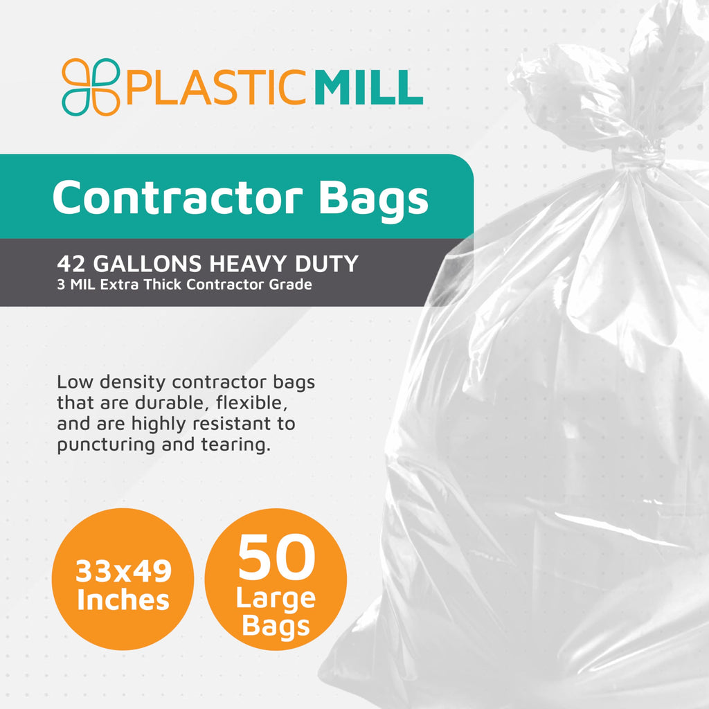 42-Gallon 3 Mil Clear Contractor Bags 50-Count T170843