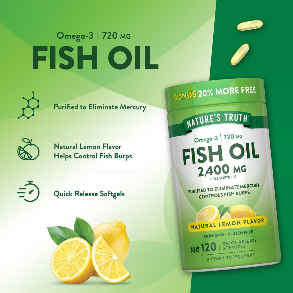 Fish Oil 2400mg 120 Softgels L45588