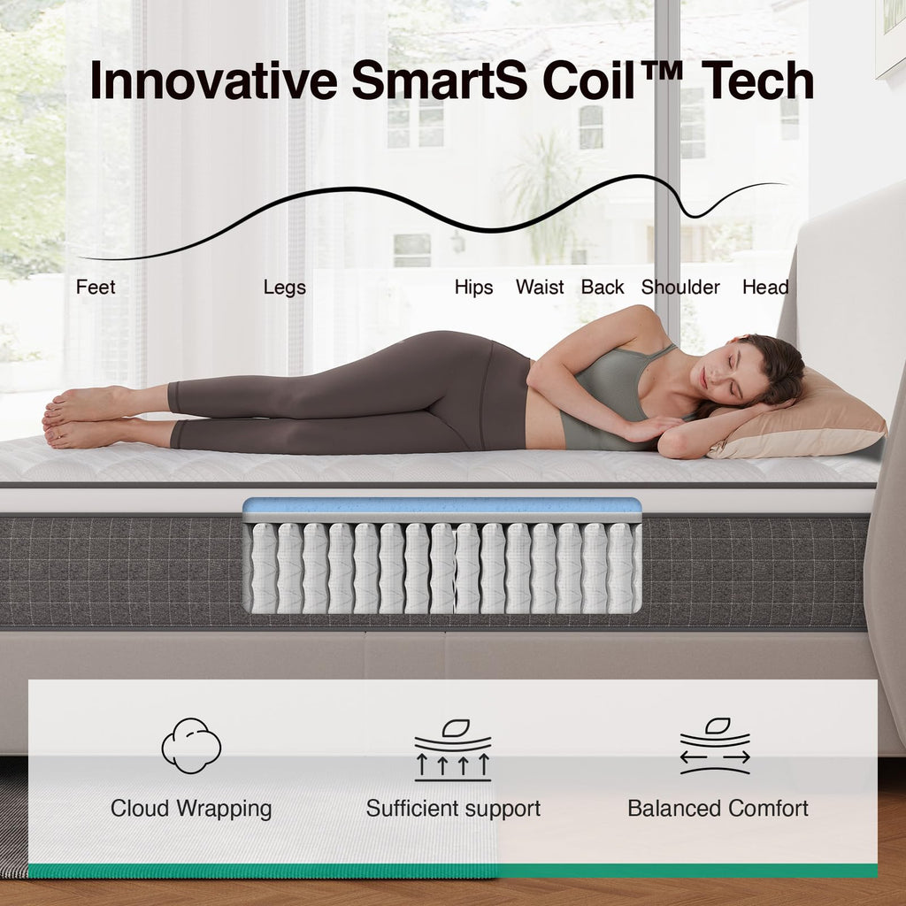 12 Inch Full Size Hybrid Gel Memory Foam Mattress F94823