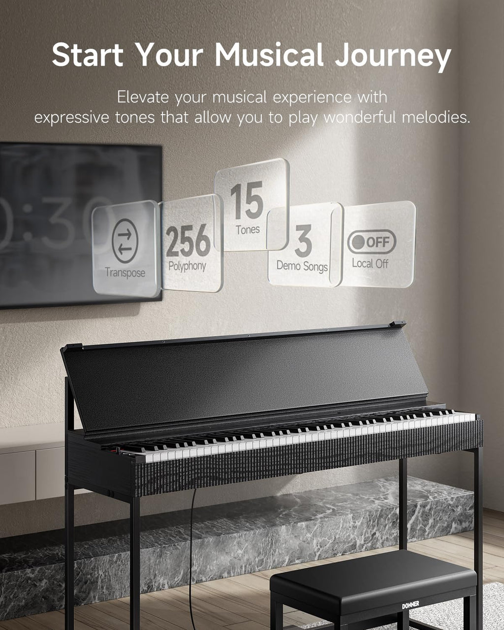 88 Key Weighted Digital Piano B679985