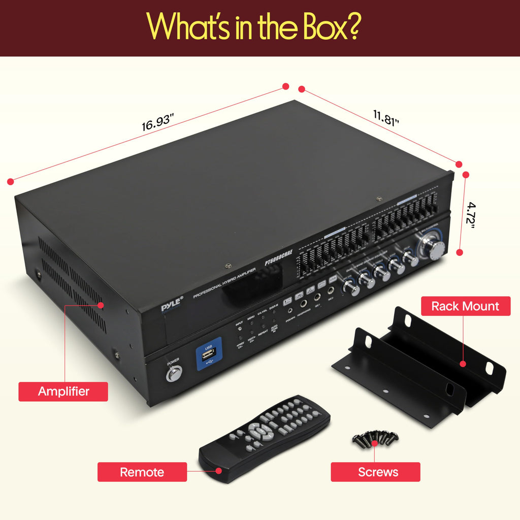 2000W 6-Channel Bluetooth Hybrid Home Amplifier I926230