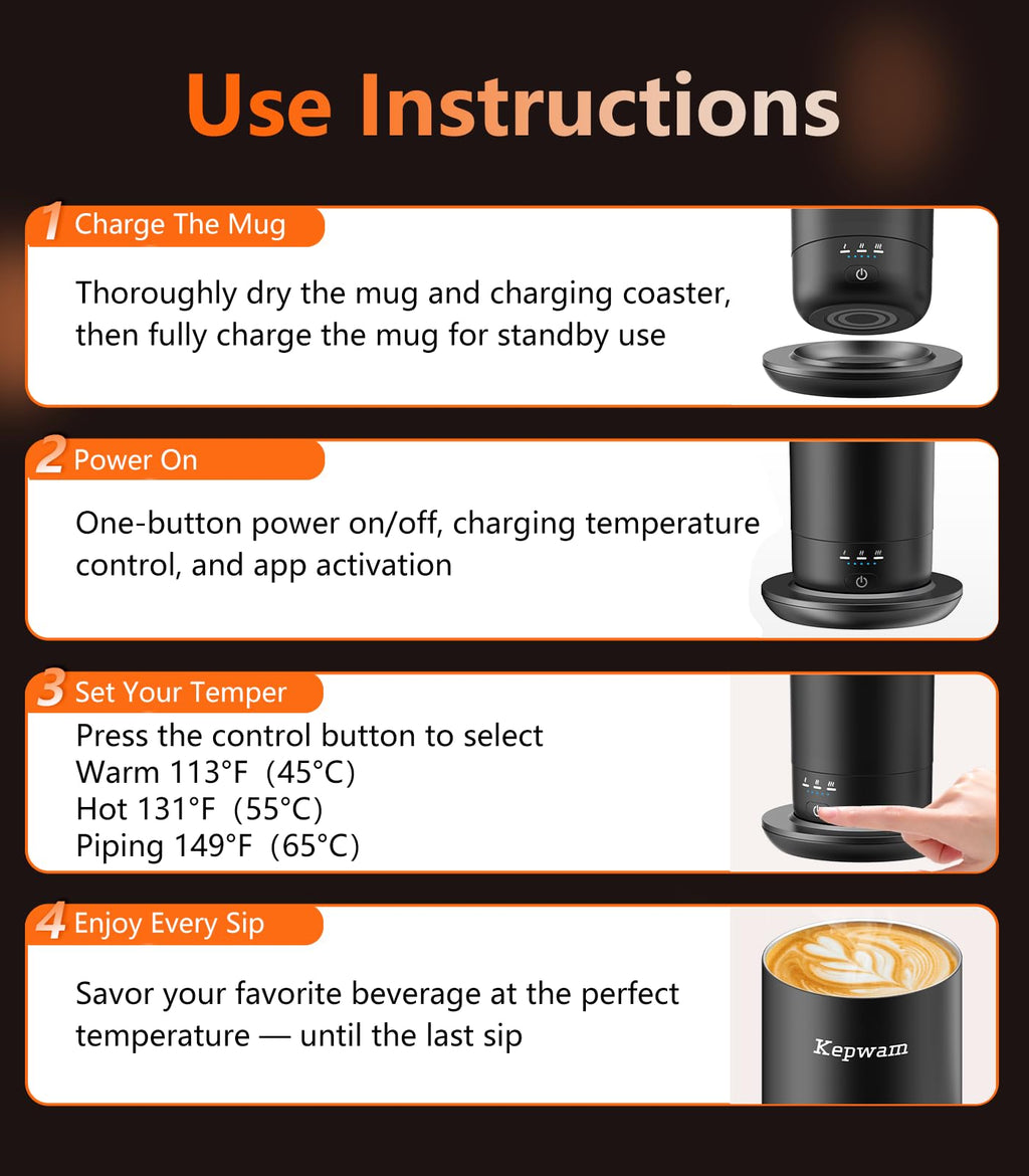 20oz Leak-Proof Self-Heating Travel Mug Y8740