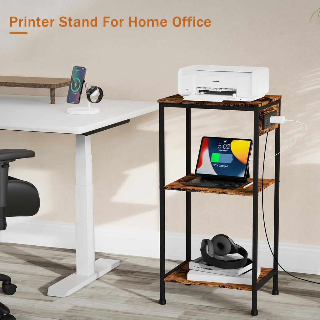 Tall End Table with Charging Station Y5598