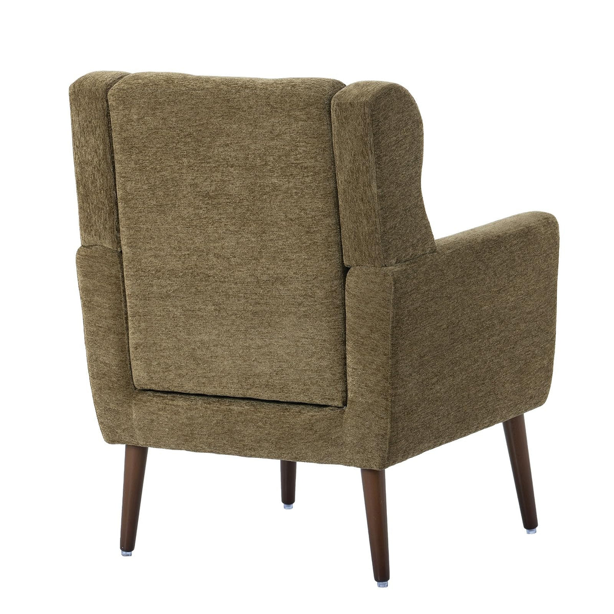 Olive Green Chenille Upholstered Accent Chairs Set of 2 U646944