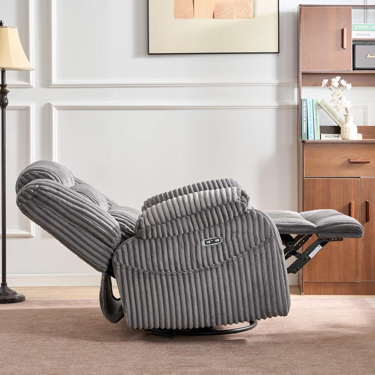Power Swivel Rocker Recliner Chair with Vibration & Heat G98904