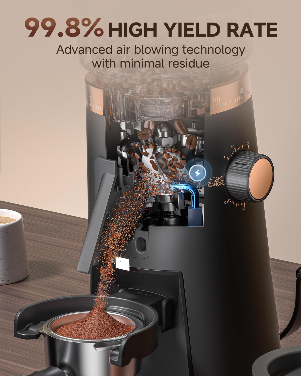 Single Dose Coffee Grinder 40mm Burr Q464