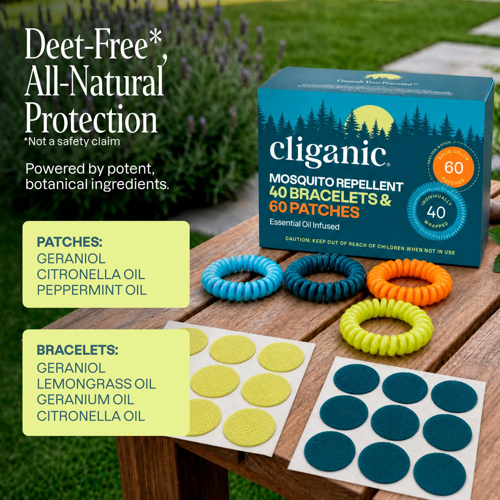 Mosquito Repellent Bracelets & Stickers, 40 Bands & 60 Patches U1941