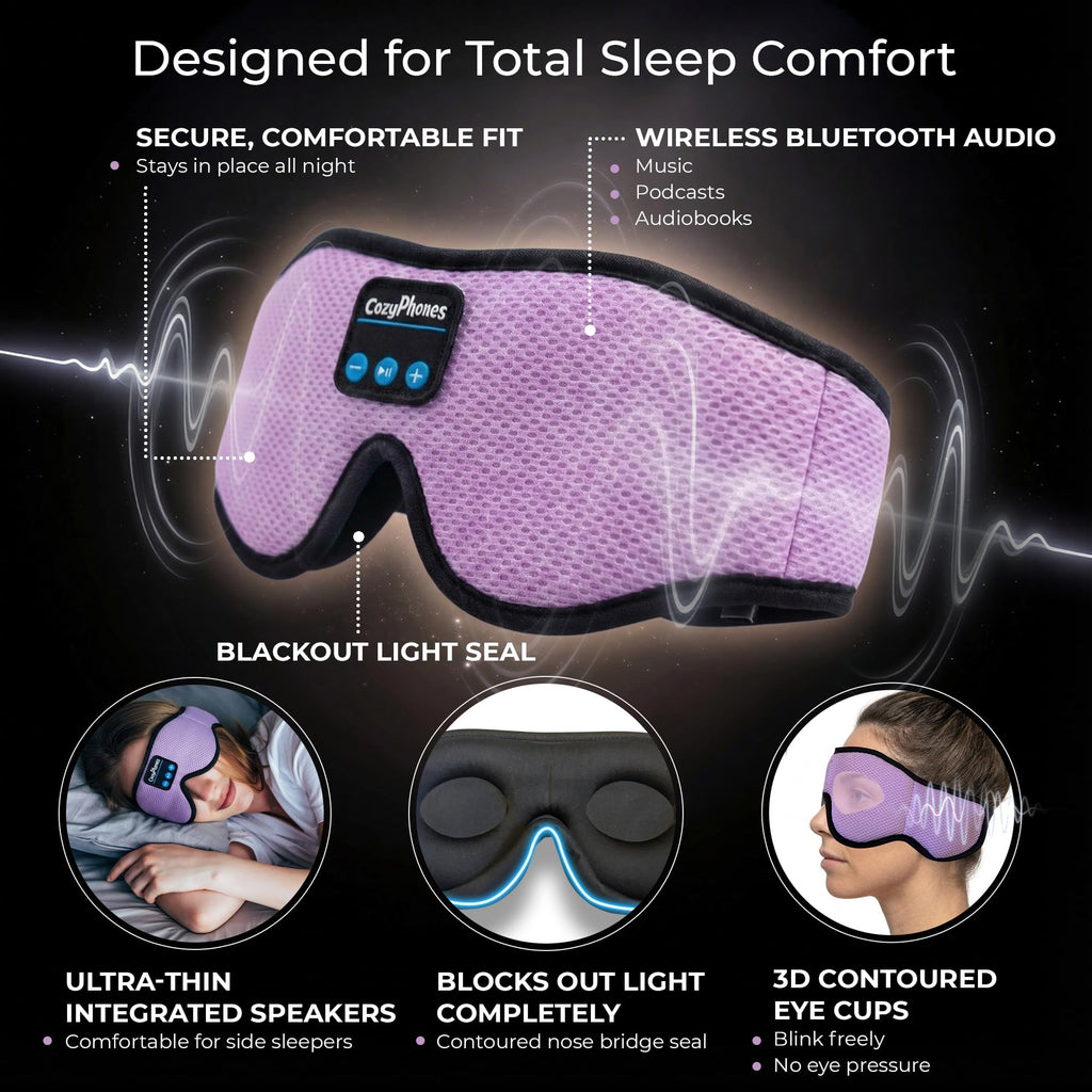 Bluetooth Sleep Mask Headphones Grey O83646