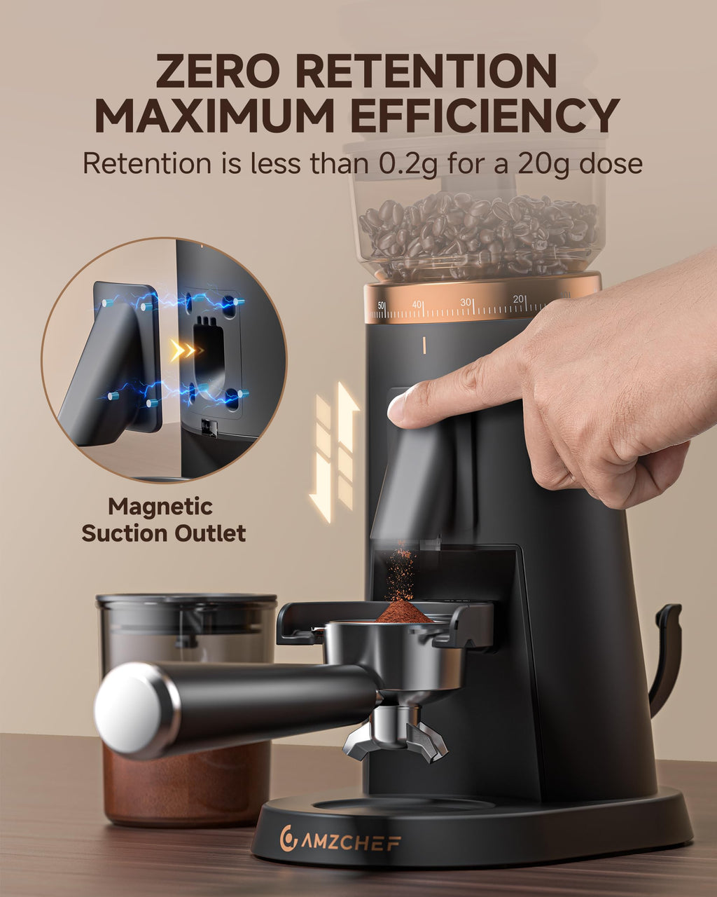 Single Dose Coffee Grinder 40mm Burr Q464