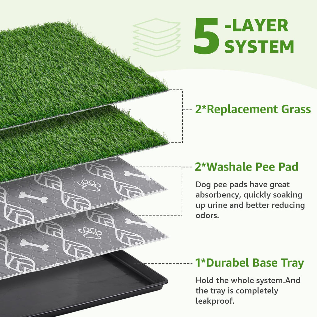 Large Dog Grass Pad with Tray 35x23in G69595