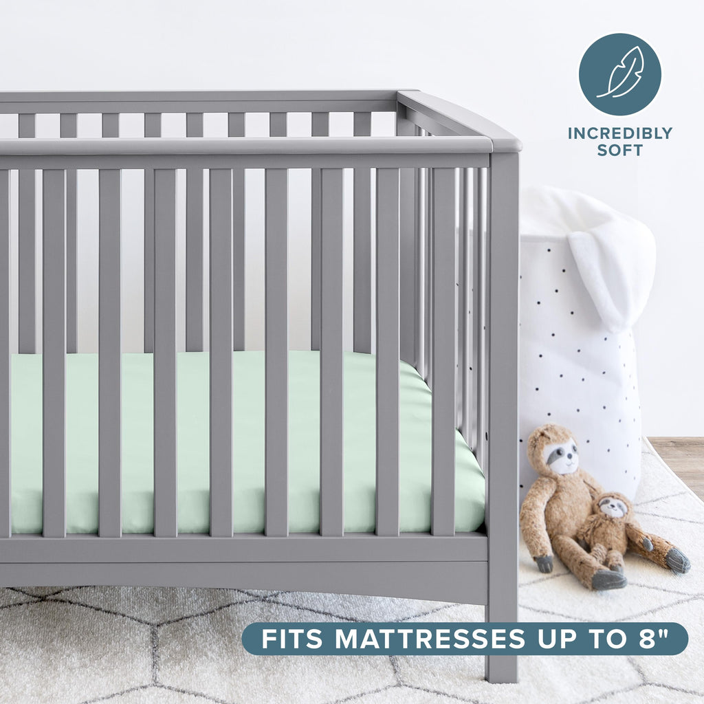 3-Pack Ultra-Soft Microfiber Fitted Crib Sheet I7233
