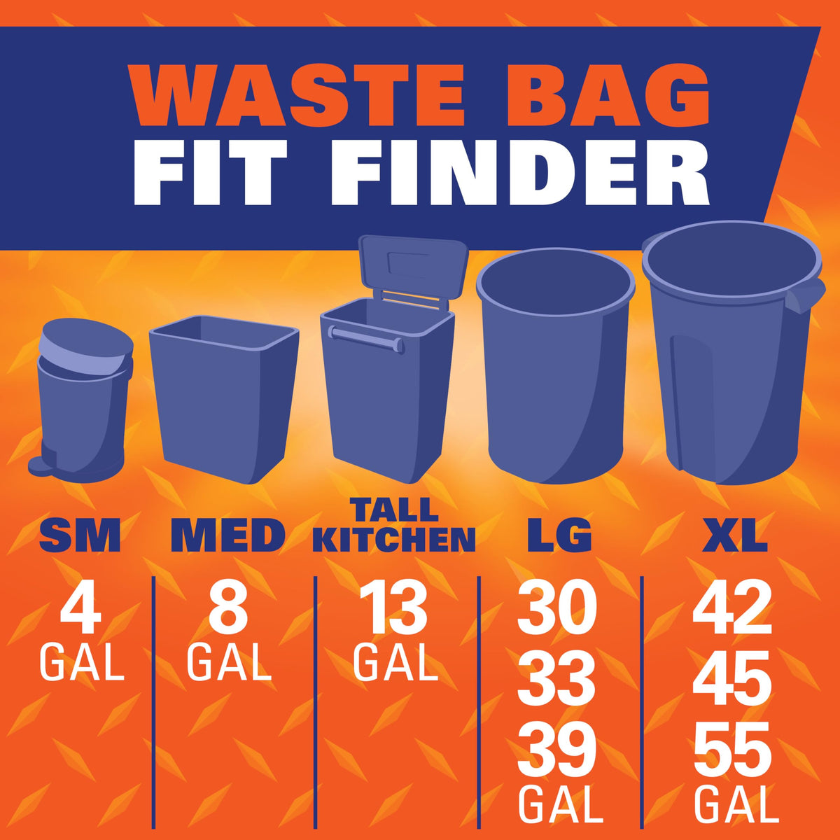 13 Gal Black Kitchen Trash Bags 80ct M12037