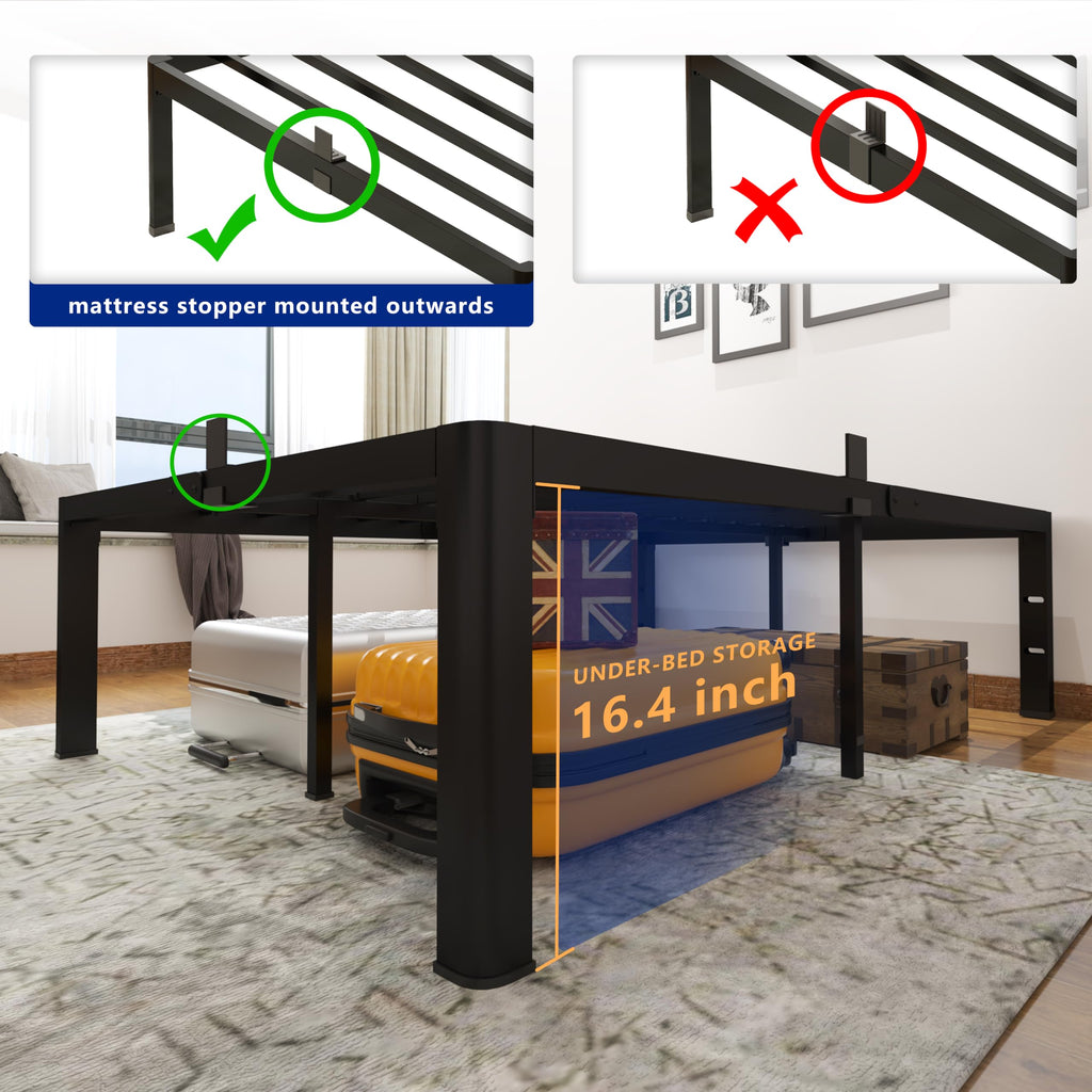 18 Inch Queen Heavy Duty Metal Platform Bed Frame F5137