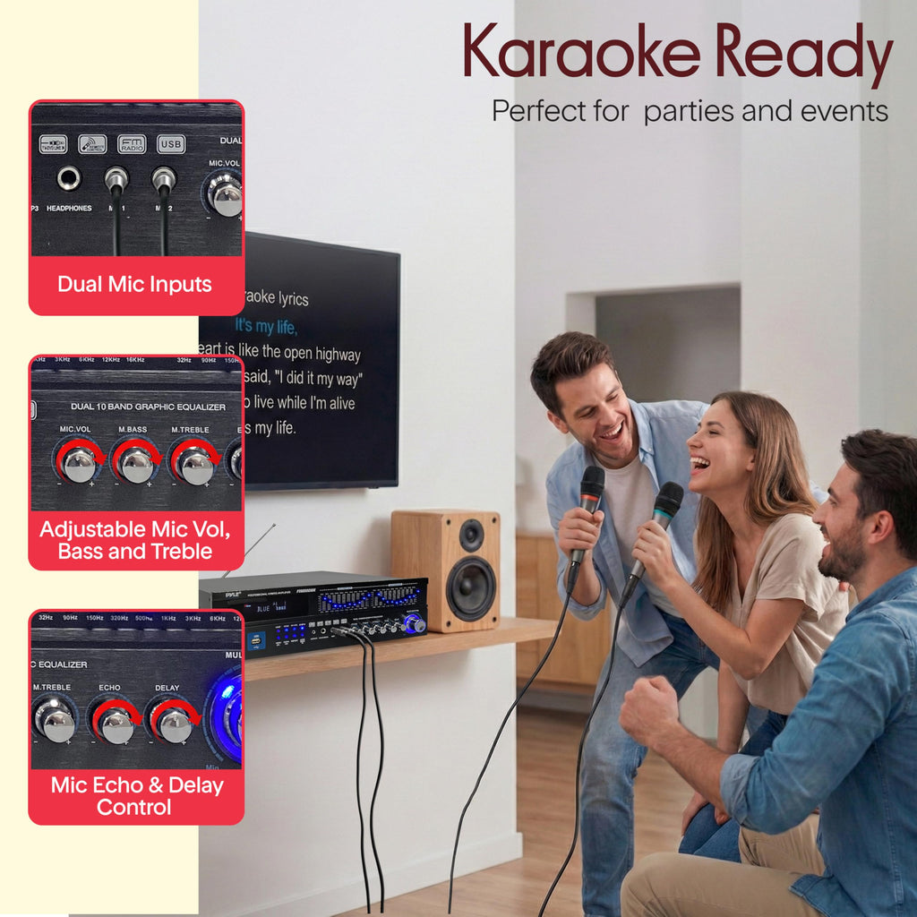 2000W 6-Channel Bluetooth Hybrid Home Amplifier I926230
