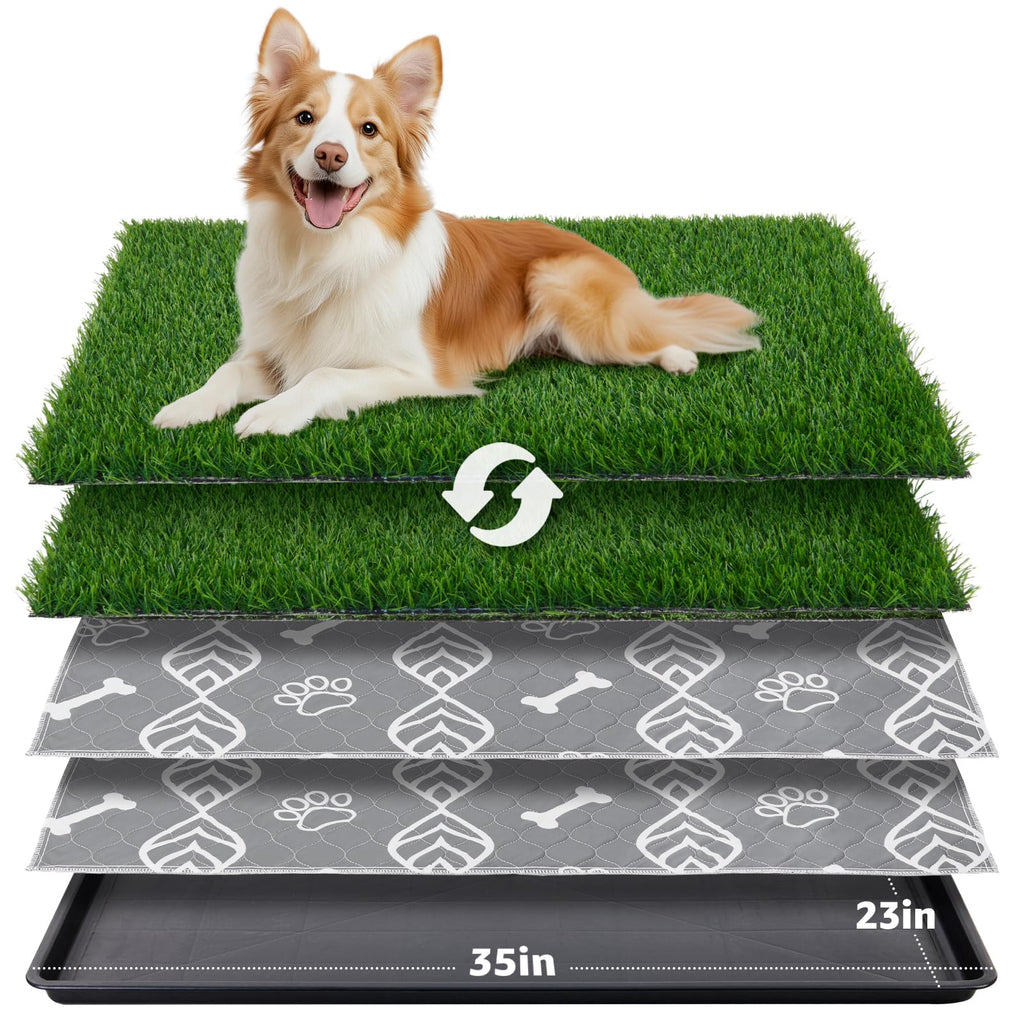 Large Dog Grass Pad with Tray 35x23in G69595