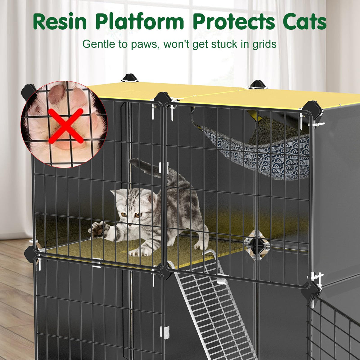 3-Tier Cat Cage with Litter Box H203411