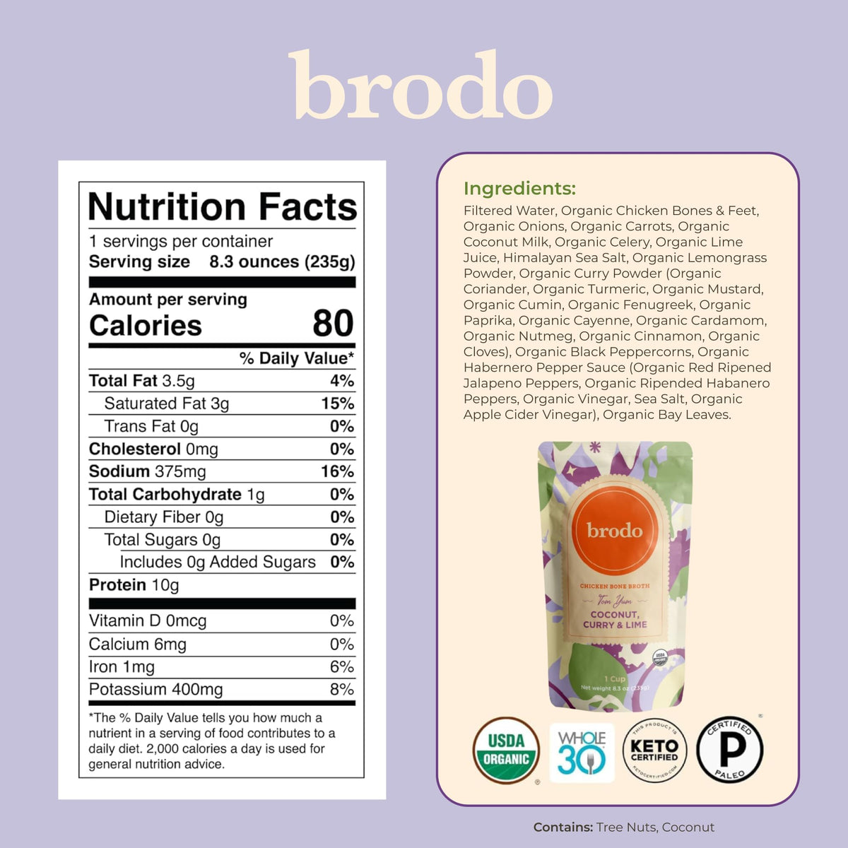 Organic Chicken & Beef Bone Broth 6x 8.3 oz Q76025
