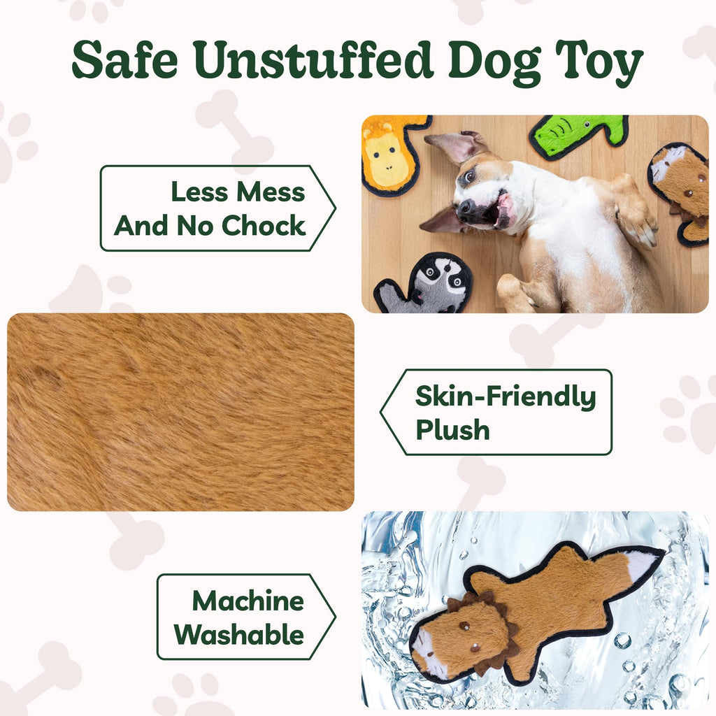 Crinkle Squeaky Plush Dog Toys 5 Pack A343065
